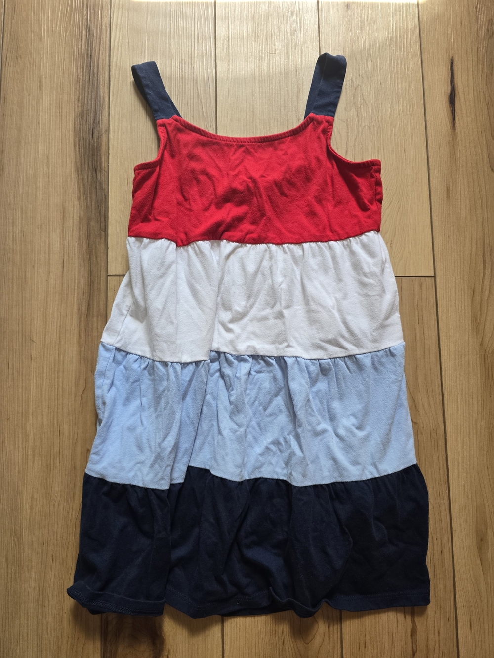Celebrate It Red White Light Blue Navy Tiered Sundress